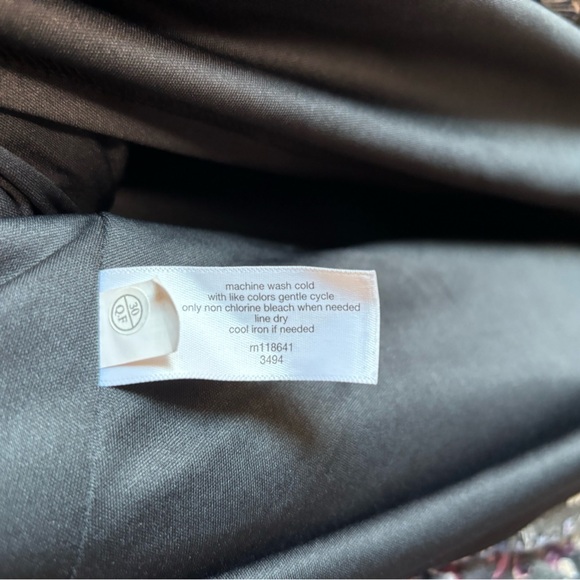 Lane Bryant Black Metallic Floral Bubble Sleeve Tie Neck Tiered Midi Dress 20 - Picture 12 of 12